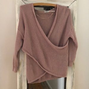 Dusty Rose Kimchi Blue Crossover Sweater